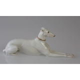 Liggende Greyhound, Bing & Grøndahl hunde figur nr. 2079