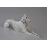 Liggende Greyhound, Bing & Grøndahl hunde figur nr. 2079