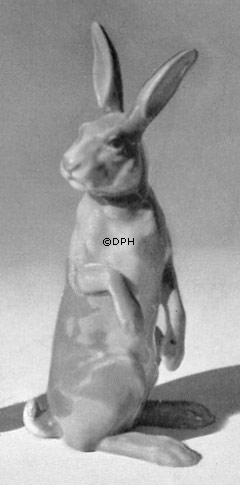 Hare som sidder på bagbenene, Bing & Grøndahl figur nr. 2080