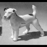 Wire-haired foxterrier standing, Bing & Grondahl dog figurine no. 2086