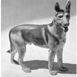 Deutscher Schäferhund, stehend, Bing & Gröndahl Hund Figur Nr. 2103