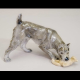 Dog with Teddy, Bing & Grondahl dog figurine no. 2109