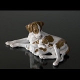 Pointer with puppies, Bing & Grondahl dog figurine no. 2111