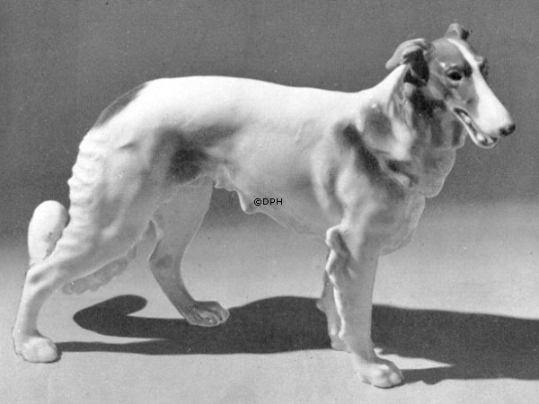 Stående Borzoi, Bing & Grøndahl hundefigur nr. 2115