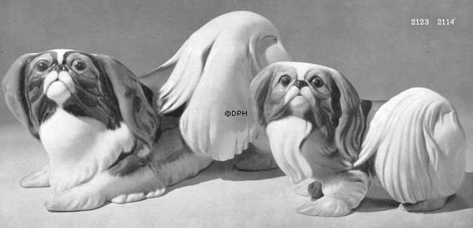 Japansk Chin, Bing & Grøndahl hundefigur nr. 2123