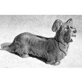 Stående Skye Terrier, 25,5cm, Bing & Grøndahl hundefigur nr. 2130