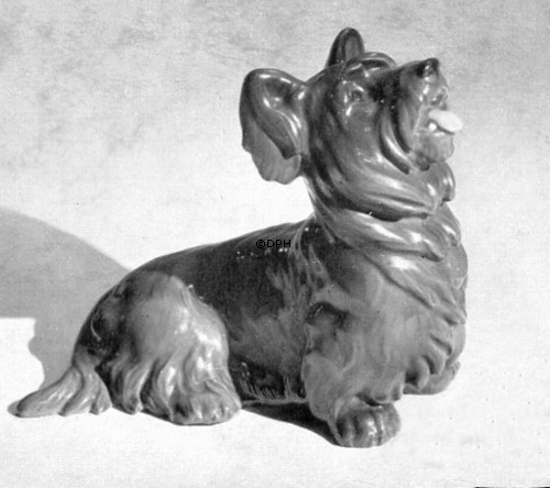 Siddende Skye Terrier, Bing & Grøndahl hundefigur nr. 2133
