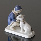 Mädchen mit Hund, Bing & Gröndahl Figur Nr. 2163