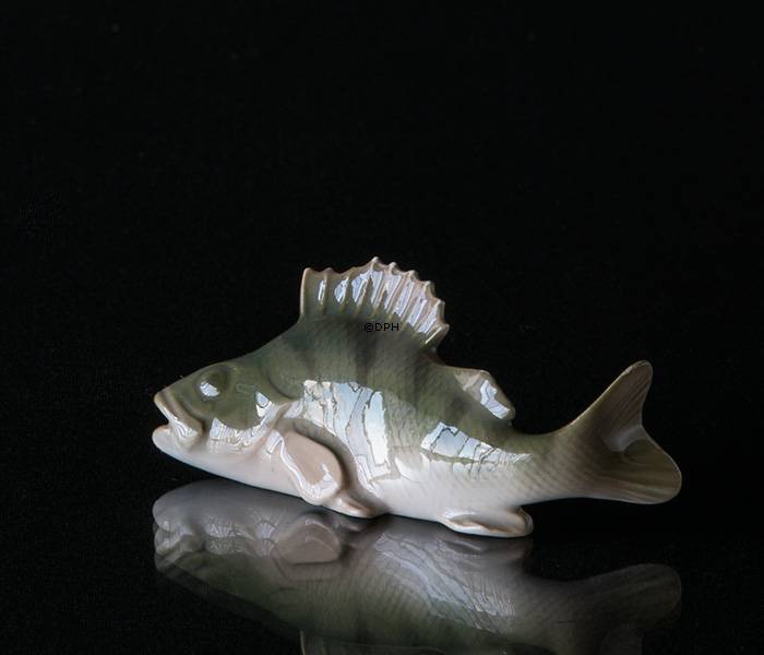 Aborre, Bing & Grøndahl figur af fisk nr. 2174