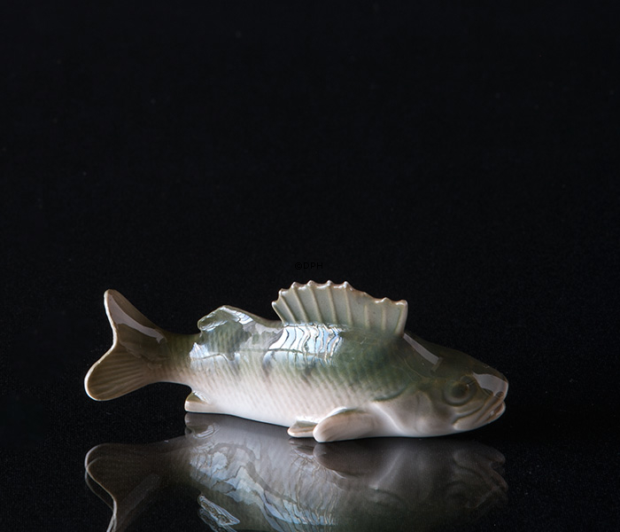 Aborre, Bing & Grøndahl figur af fisk nr. 2174