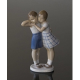 Girl comforting boy, Bing & Grondahl figurine no. 2182