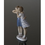 Girl comforting boy, Bing & Grondahl figurine no. 2182