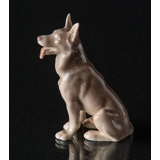 Deutscher Schäferhund sitzend, Bing & Gröndahl Hund Figur Nr. 2197