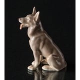 German Shepherd sitting, Bing & Grondahl dog figurine No. 2197