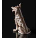 Deutscher Schäferhund sitzend, Bing & Gröndahl Hund Figur Nr. 2197