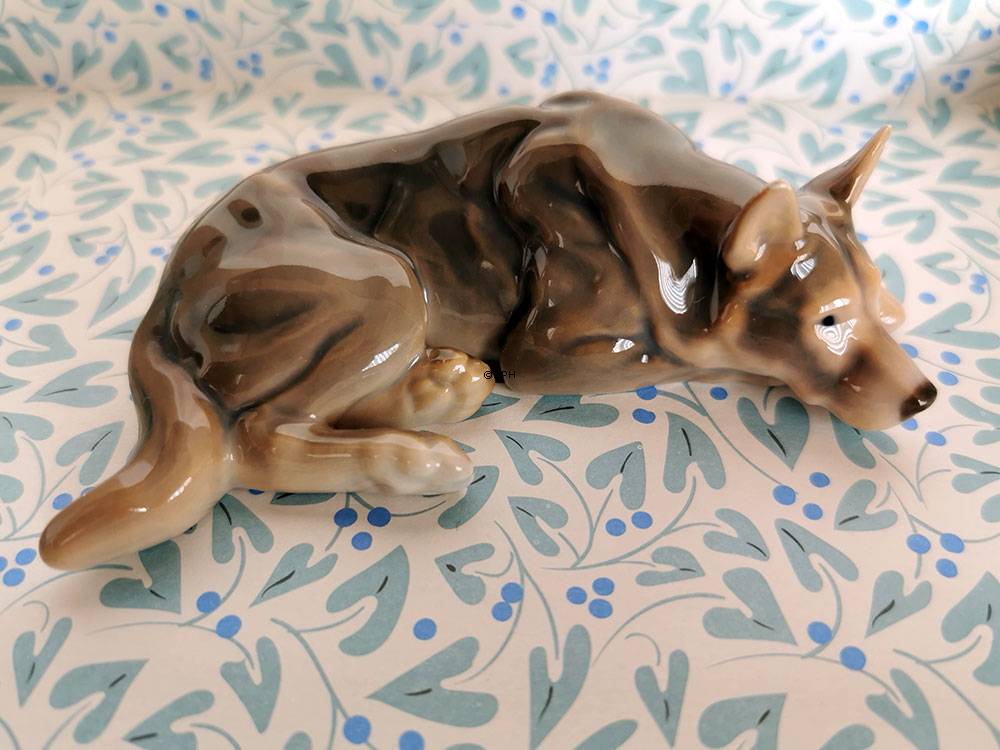 Lille Liggende Hyrdehund, Bing & Grøndahl hundefigur nr. 2198