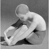 Boy taking off sock, Bing & Grondahl figurine no. 2199