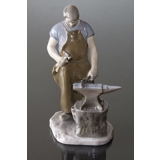 Blacksmith working the anvil, Bing & Grondahl figurine no. 2225