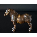 Belgischer Hengst, Bing & Gröndahl Steingut Pferd Figur Nr. 2234