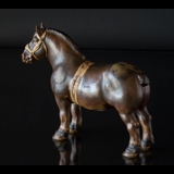 Belgischer Hengst, Bing & Gröndahl Steingut Pferd Figur Nr. 2234