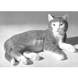 Liggende kat, meget sjælden, Bing & Grøndahl kattefigur nr. 2236