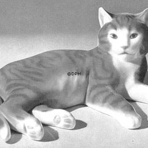 Liggende kat, Bing & Grøndahl kattefigur | Nr. B2236 | DPH Trading