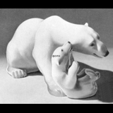 Polar bear with cub, Bing & Grondahl figurine no. 2239