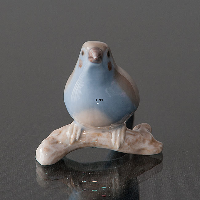 Rødkælk på gren, Bing & Grøndahl figur af fugl nr. 2242