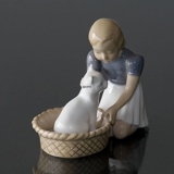 Friends, Girl with cat, Bing & Grondahl figurine No. 2249