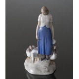 Girl with Geese, Bing & Grondahl figurine No. 2254