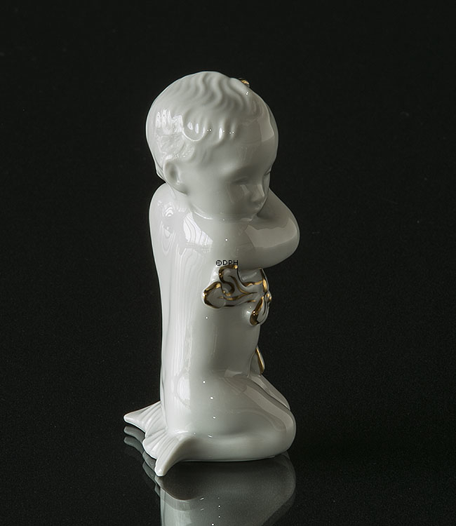 Havpige, dekoreret med guld, Bing & Grøndahl figur nr. 2267