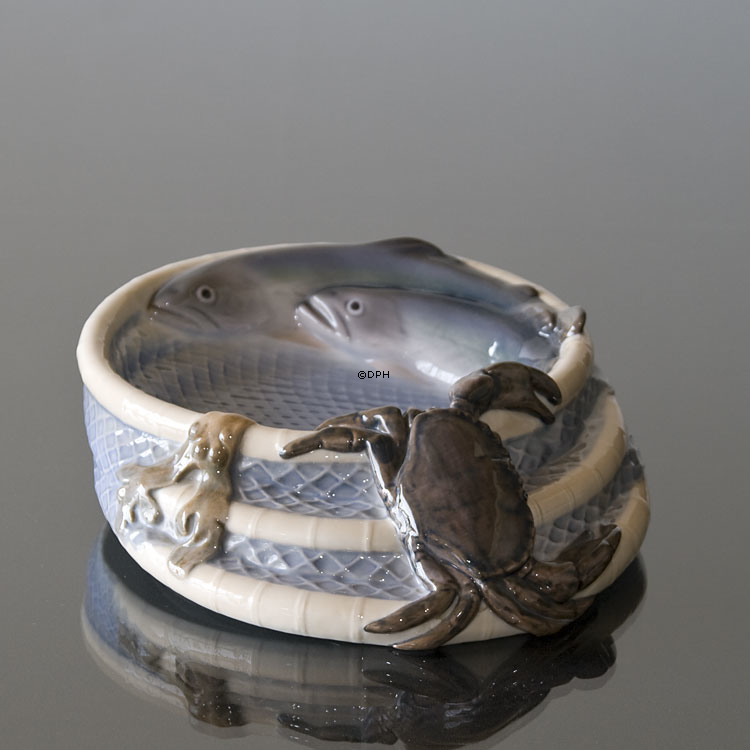 Skål med Ruse og Krabbe nr. 2269 porduceret af Bing & Grøndahl