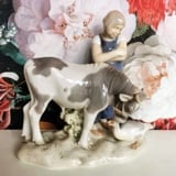 Girl with goose and cow, Bing & Grondahl figurine no. 2272