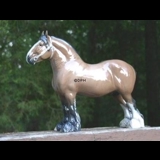 Shire Horse Hengst, Bing & Gröndahl Pferd Figur Nr. 2293