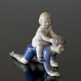 Riding, Children playing, big brother little sister, Bing & Grondahl figurine No. 2303