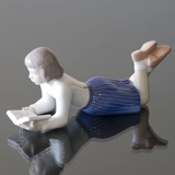 Merete, Pige som ligger og læser, Bing & Grøndahl figur nr. 2304