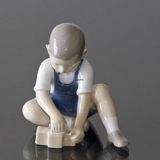 The little Builder, Boy making a sand castle, Bing & Grondahl figurine No. 2306