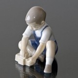 The little Builder, Boy making a sand castle, Bing & Grondahl figurine No. 2306