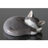 Cat, sleeping, Bing & Grondahl cat figurine no. 2309