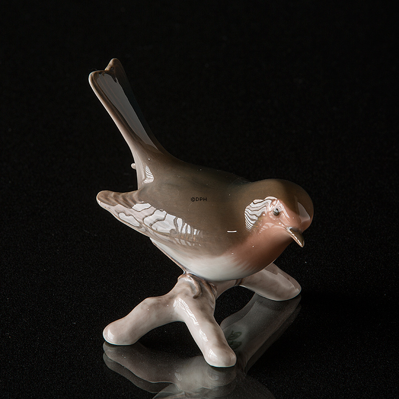 Rødkælk på gren, Bing & Grøndahl fuglefigur nr. 2311