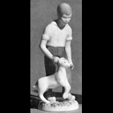 Boy with dog, Bing & Grondahl figurine no. 2331