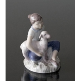 Girl with lamb, Mary had a little lamb, Bing & Grondahl figurine no. 2336
