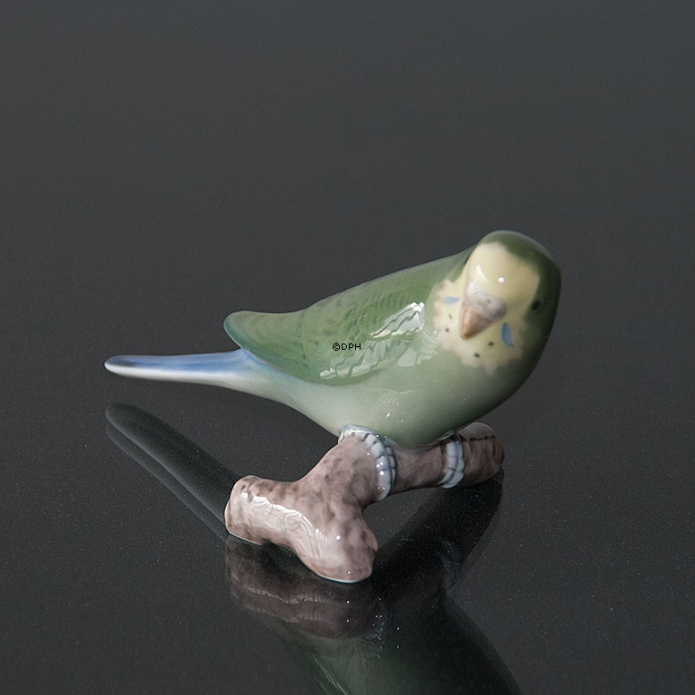 Grøn undulat, Bing & Grøndahl fuglefigur nr. 2341