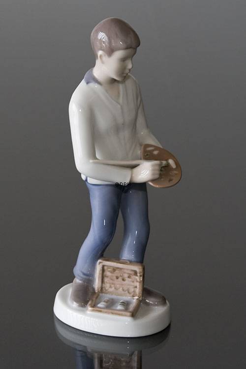 Den lille maler, Kunstmaler, Bing & Grøndahl figur nr. 2350