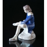 Girl with skates, Bing & Grondahl figurine No. 2351