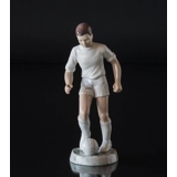 Soccer player in white, Boy playing Ball, Bing & Grondahl figurine No. 2375