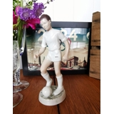 Soccer player in white, Boy playing Ball, Bing & Grondahl figurine No. 2375