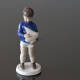 Skipper, Boy with Ship ready to sail the seven seas, Bing & Grondahl figurine No. 2380