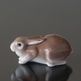 Brown rabbit lying down, Bing & Grondahl figurine no. 2421