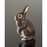 Brown rabbit standing keeping watch, Bing & Grondahl figurine No. 2423